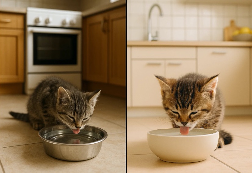Cat drinking water