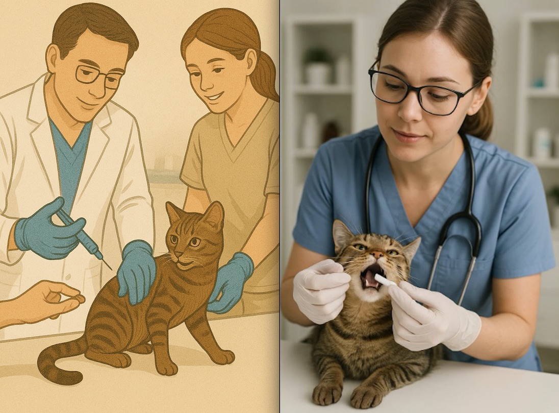 Cat at vet